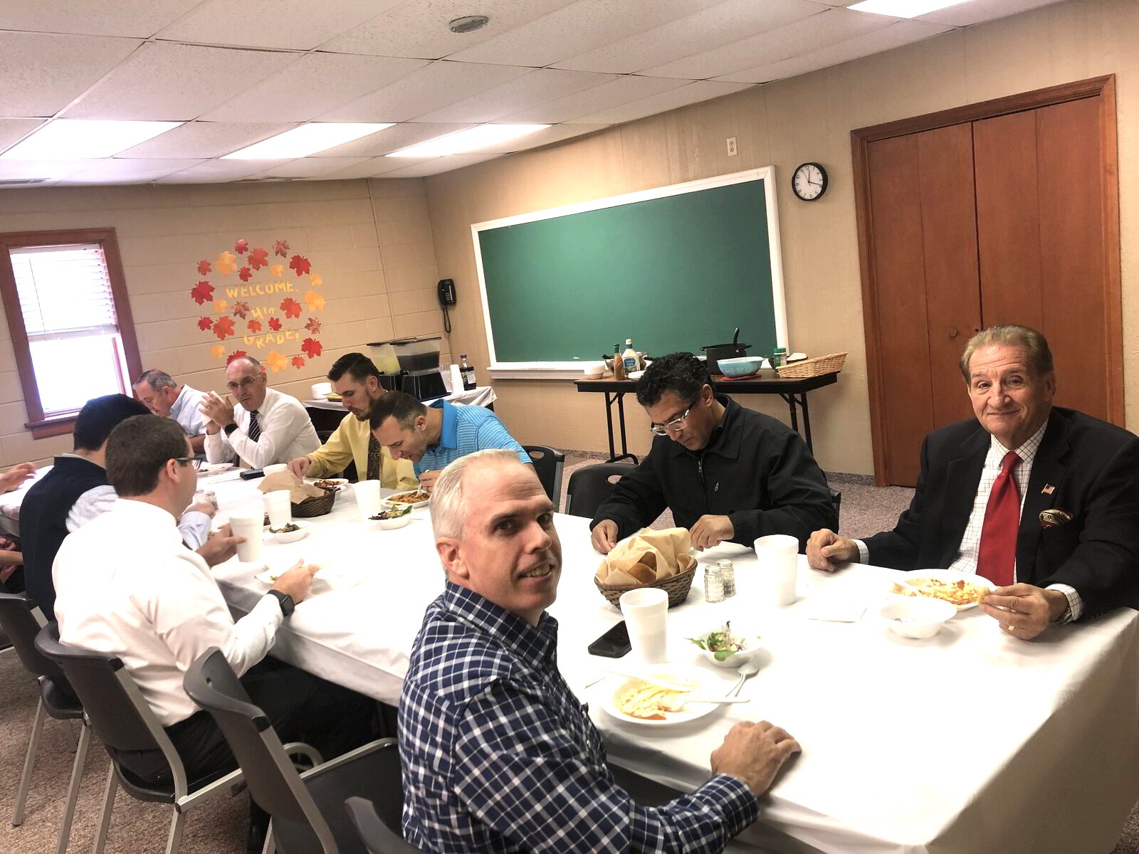 Students and faculty in fellowship